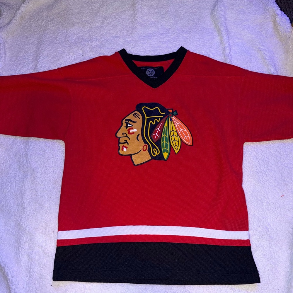 NHL Red Chicago Blackhawks Kids Hockey Jersey